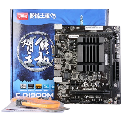 Цветная материнская плата C. Q1900M Full Solid Edition V20 Intel MATX двухканальная DDR3 с