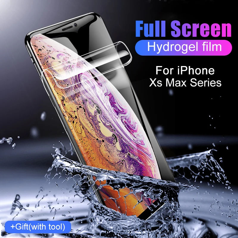 Летняя рыба 20D полное покрытие мягкая Гидрогелевая пленка для iphone 6 6s 7 8 10 X Xr Xs mas