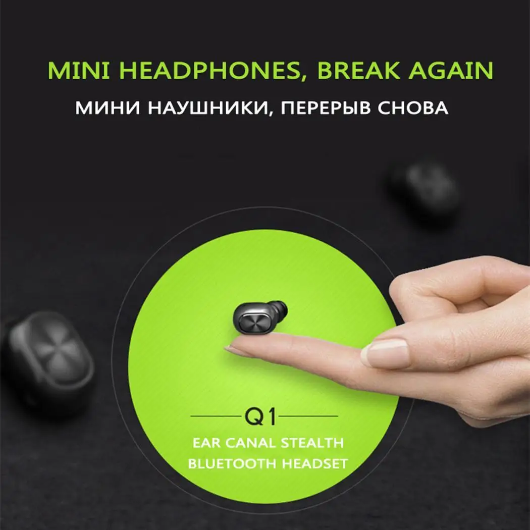 Мини гарнитура наушники Беспроводной Bluetooth V4.1 Музыка 10 м/393 7 дюймовый USB 120 mAh для