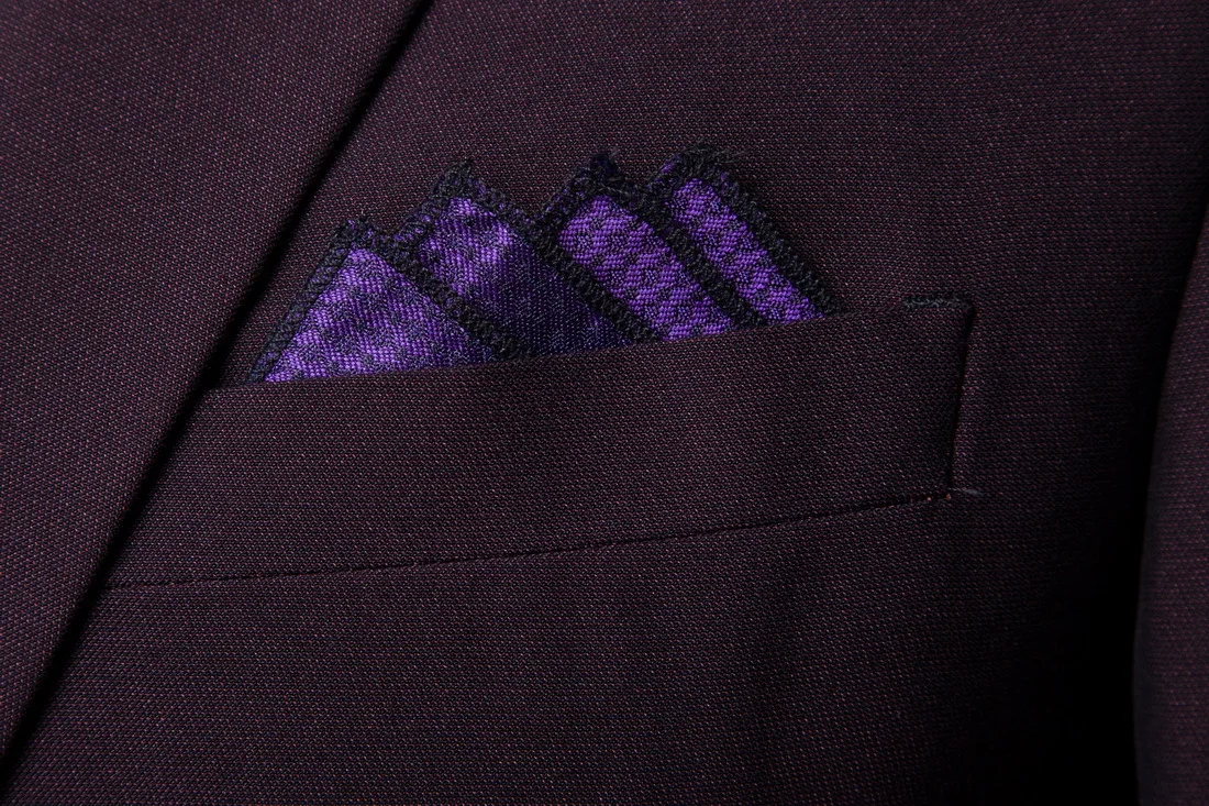 Suit Men's Quality Business Casual Trousers 2 Sets Of Purple Red Groom Best Man Wedding XF014 | Мужская одежда