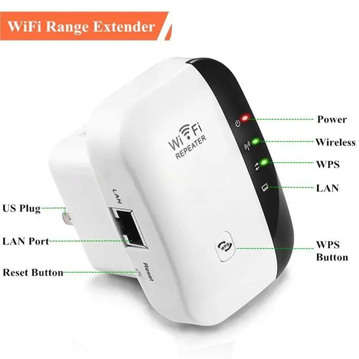 Портативный беспроводной Wi Fi ретранслятор 300 Мбит/с удлинитель антенный