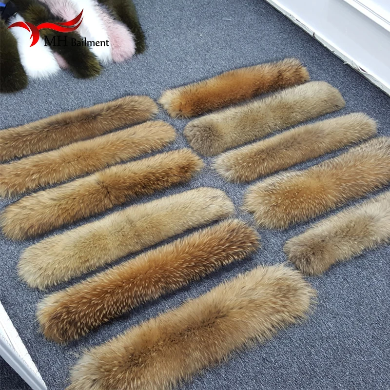 

Winter coat fur scarf raccoon fur shawl warm scarf warm collar 100% real fur scarf jacket fur collar women's scarf M5