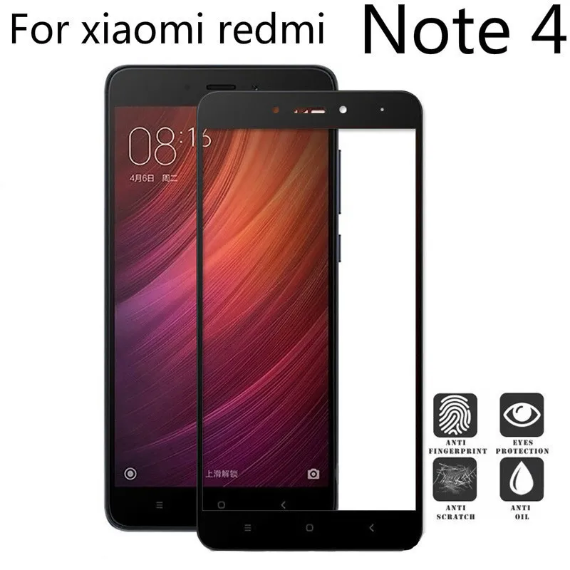 Защитное стекло закаленное 9H HD для Xiaomi Redmi Note 4|Защитные стёкла и плёнки телефонов|