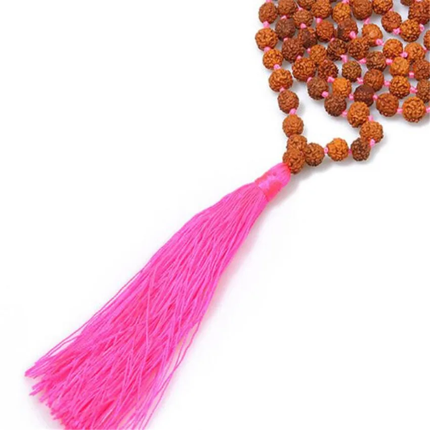 8 мм Ожерелье Rudraksha Bless Tibet silver Chakas pray energy новая цепочка ручной работы на запястье