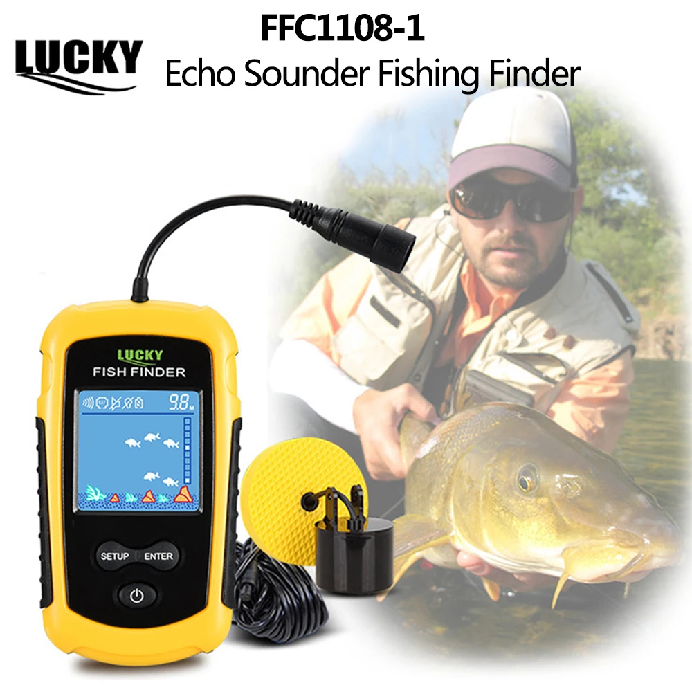 LUCKY FFC1108 1 портативный эхолот для рыболокатора сигнализатор рыбы рыболокатор 100 м