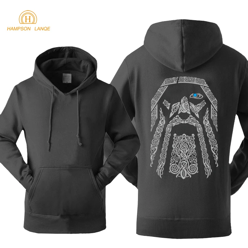 Odin Викинги Мода с капюшоном Для мужчин 2018 Демисезонный свитшоты Харадзюку