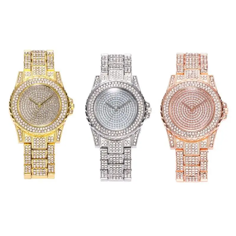 

Роскошные женские часы со стальным ремешком, повседневные женские кварцевые часы из сплава