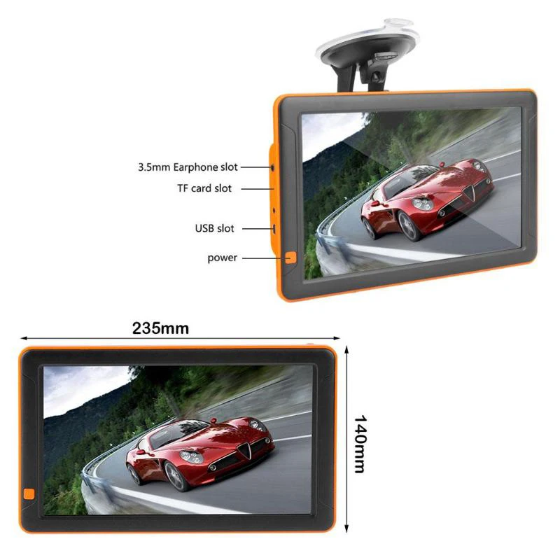 9 дюймовый автомобильный емкостный Экран Gps навигатор Bluetooth Fm радио 8G 256 м Mp3/Mp4