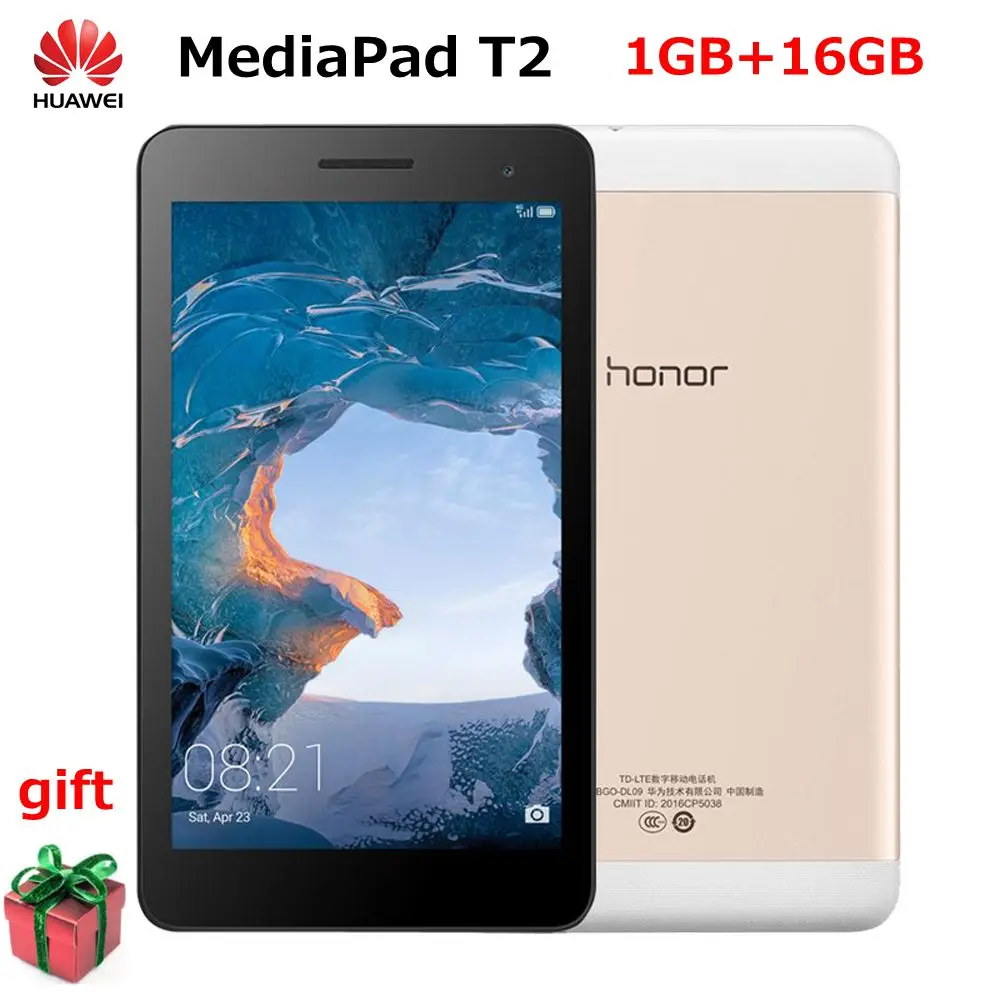 Huawei MediaPad T2 4 г Phablet 7 0 &quotAndroid 6 + EMUI Spreadtrum SC9830I ядра 1 5 ГГц Гб 16 4100 мАч двойной 2.0MP