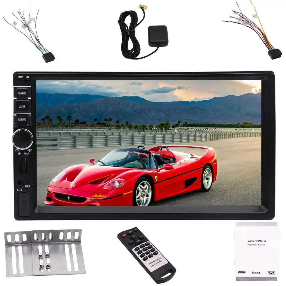 EinCar 7'' 2 Din Car Radio Multimedia Player GPS Navigation Camera Bluetooth MP4 MP5 Stereo Audio Auto Steering-wheel Free Map |