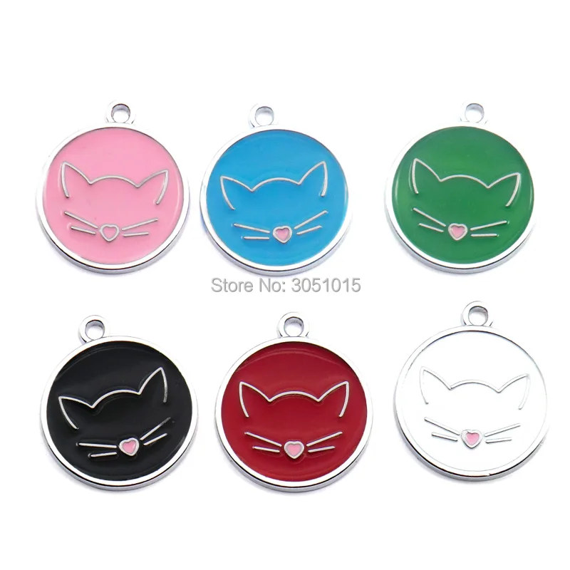 

Wholesale 20Pcs Cute Personalized Dog ID Tags Engraved Pet Shop Name Tag Pet ID Tags For Cats Dogs Collar Accessories Dog Tag