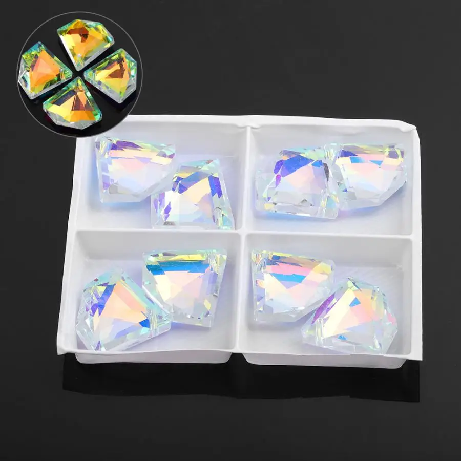 8pcs Coloured Glaze Crystal Glass Loose Beads Pendant DIY Cloth Jewelry Findings 20mm jewelry necklace making accessory a | Украшения и