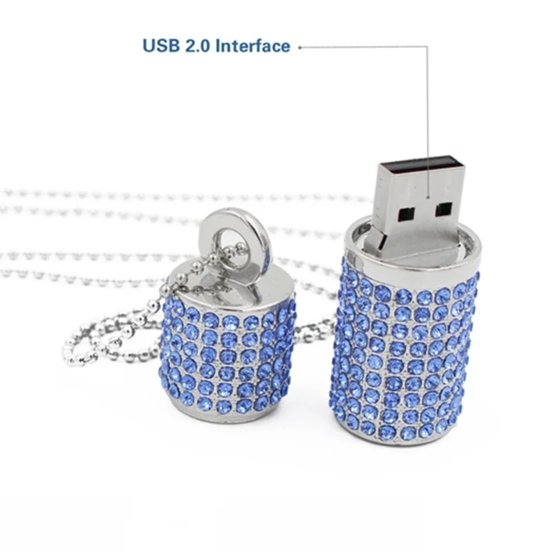 Флешка Usb флешка U диск USB 2 0 привод ирландский алмаз кристальная память ожерелье