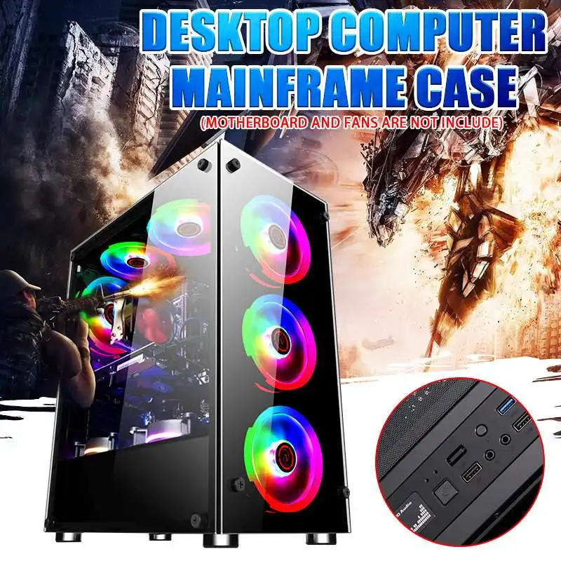 Игровой чехол для настольного компьютера 350x290x410 мм ATX/ m atx/mini itx материнская плата