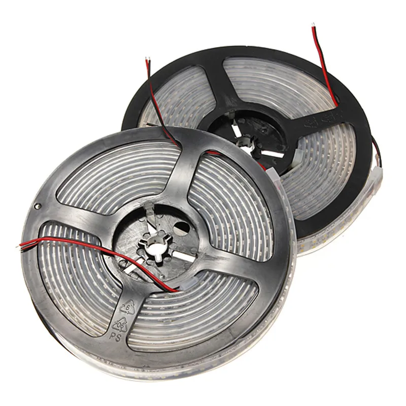 CLAITE 5 м 120 Вт DC12V двухрядная 3528 SMD 1200 Светодиодная Белая теплая белая IP67