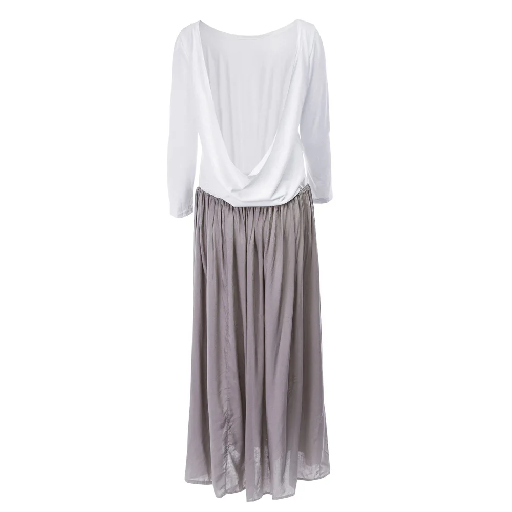 Новые продукты открытая спина шить платье Vestidos Verano 2019 Повседневное с длинным