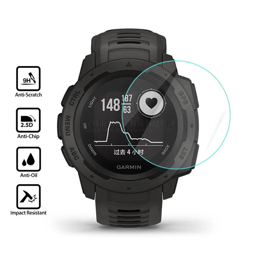 Защита для экрана HLH 9 H твердость к царапинам закаленное стекло Garmin Instinct анти-пена