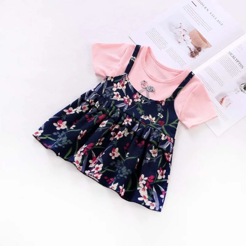 2019 Brand 1 PC Kid Baby Girls Dress New Fashion Floral Ruffle Party Princess Short Sleeve Clothes Flower 3M-3Y | Детская одежда и
