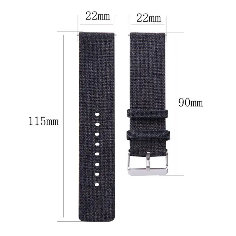 Холщовый нейлоновый ремешок для часов 20 мм samsung Galaxy Watch Active Quick Release Band сталь