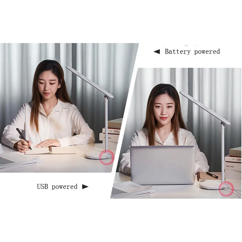 Modern Concise Style Folding Led Desk Lamp Table 3 Mode Press Induction Eye Protection Wireless USB Charging Light | Лампы и освещение