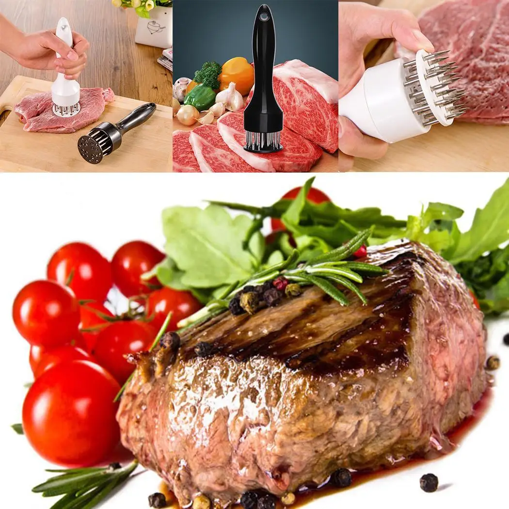 Meat Tenderizer Hammer Stainless Steel Needle White Black Steak Cooking Tools |