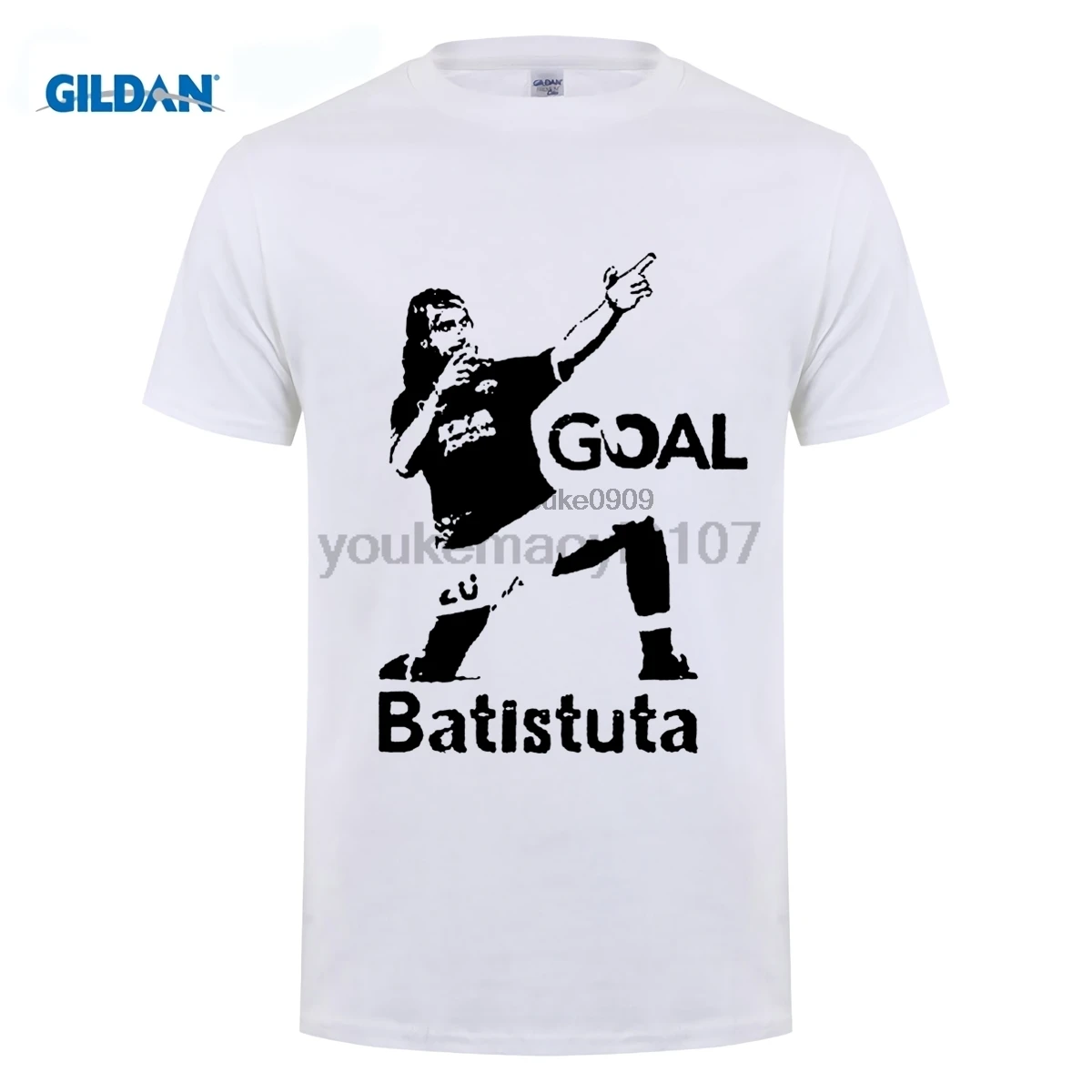 GILDAN Gabriel Omar Batistuta Мужская футболка с круглым вырезом|Мужские футболки| |