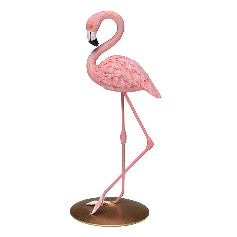 Украшение в скандинавском стиле с изображением фламинго из натуральной смолы