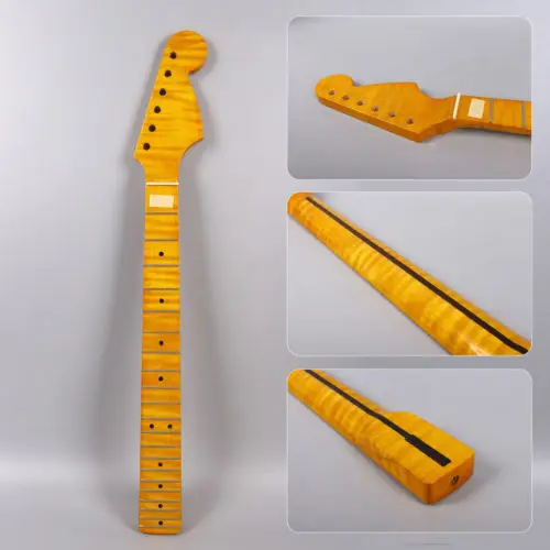 

Flame maple Guitar Neck 21 fret For Strat Guitar Parts Replacement