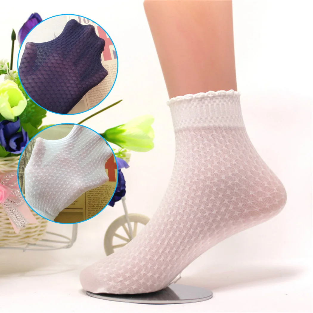 5 пар женские эластичные дышащие носки горячие летние для девочек тонкие