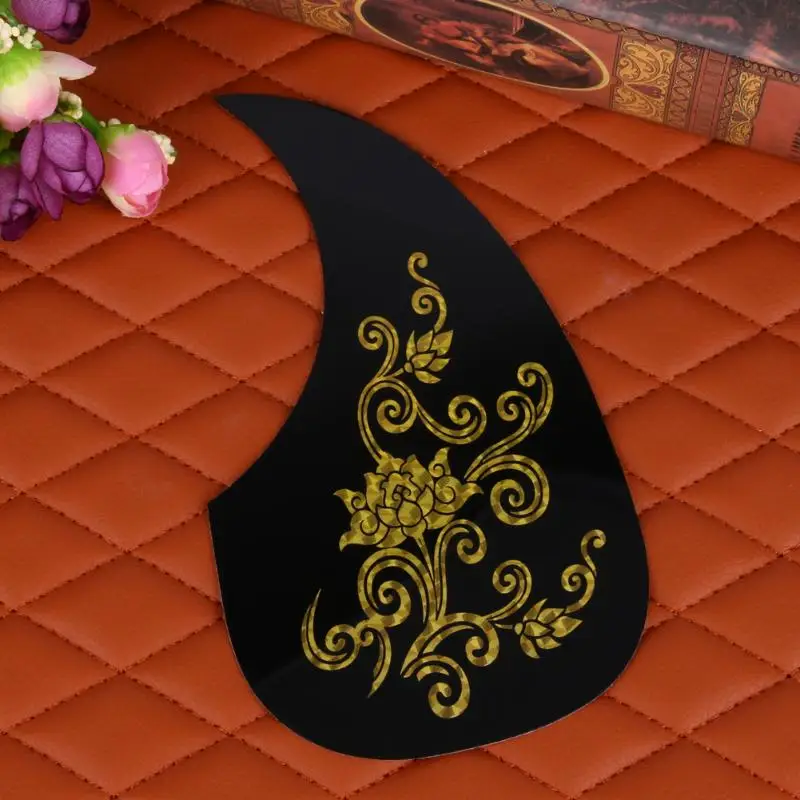 Китайский стиль золотой Феникс и Дракон узор Акустическая Гитара Pickguard выбор