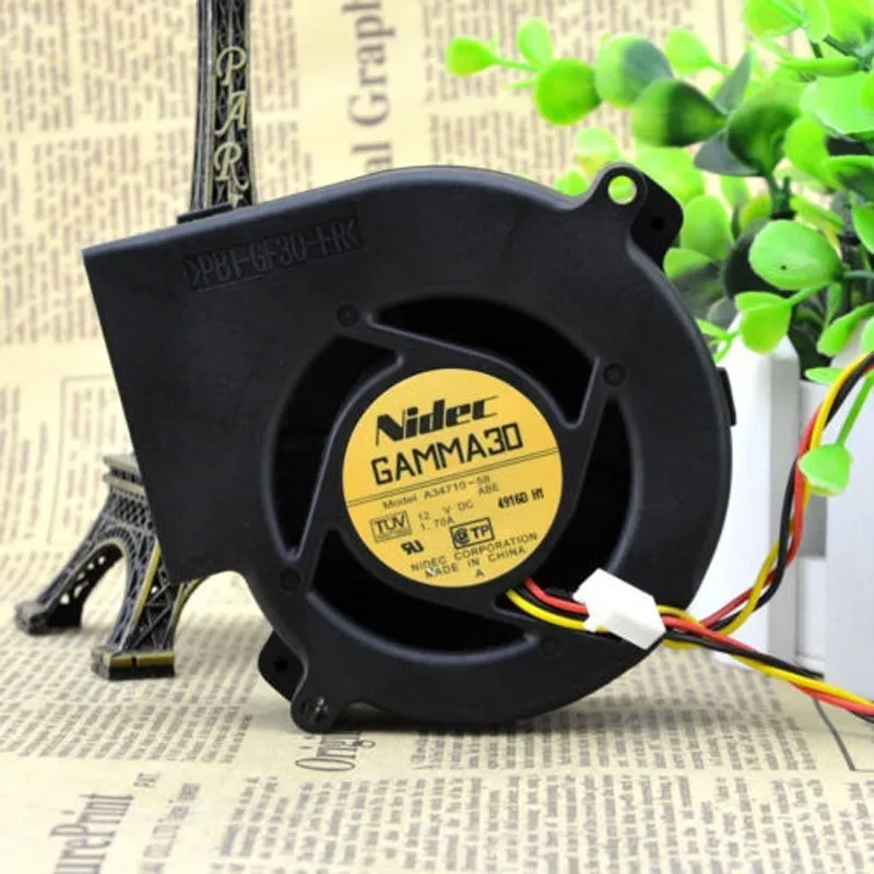 9733 A34710 58 Абэ DC 12V 1.70A 3 линии двойной шариковый подшипник турбинный вентилятор