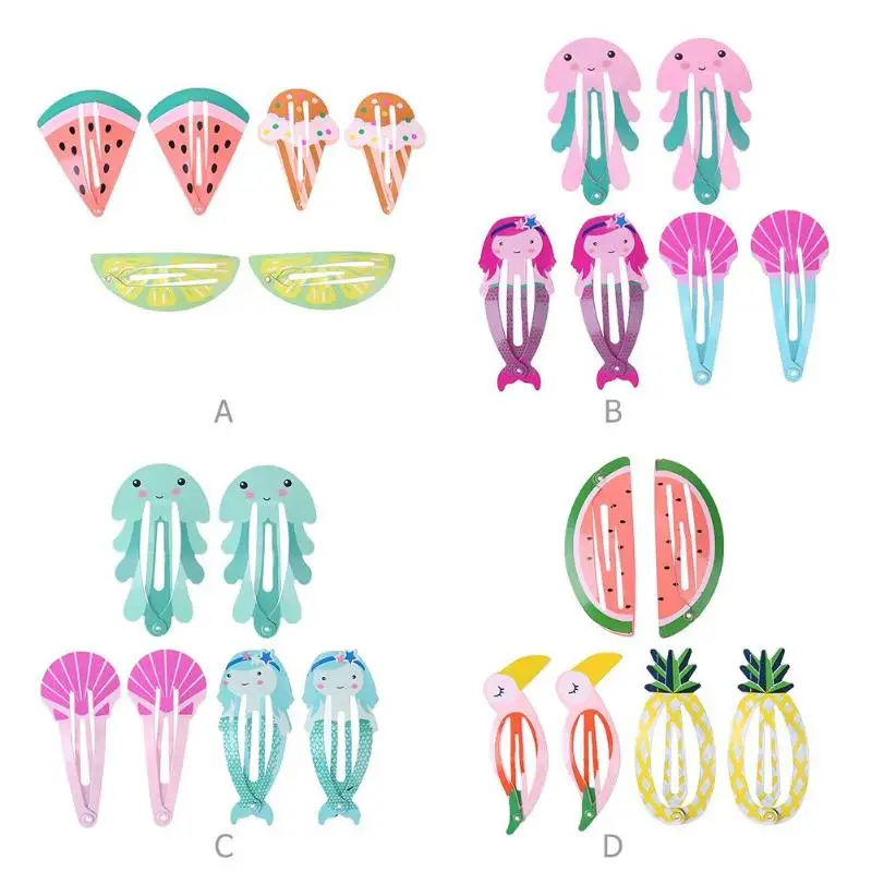 6 Pcs Baby Hair Accessories Lovely Cute Hairpins Cartoon Clip Kids Hairpin Party Girl Headbands | Детская одежда и обувь