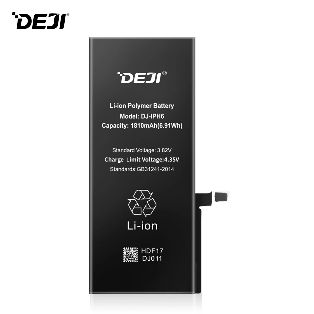 Deji батарея для iPhone 6 i6 6G Apple iPhone6 1810mAh Высокая реальная емкость литий полимерная +