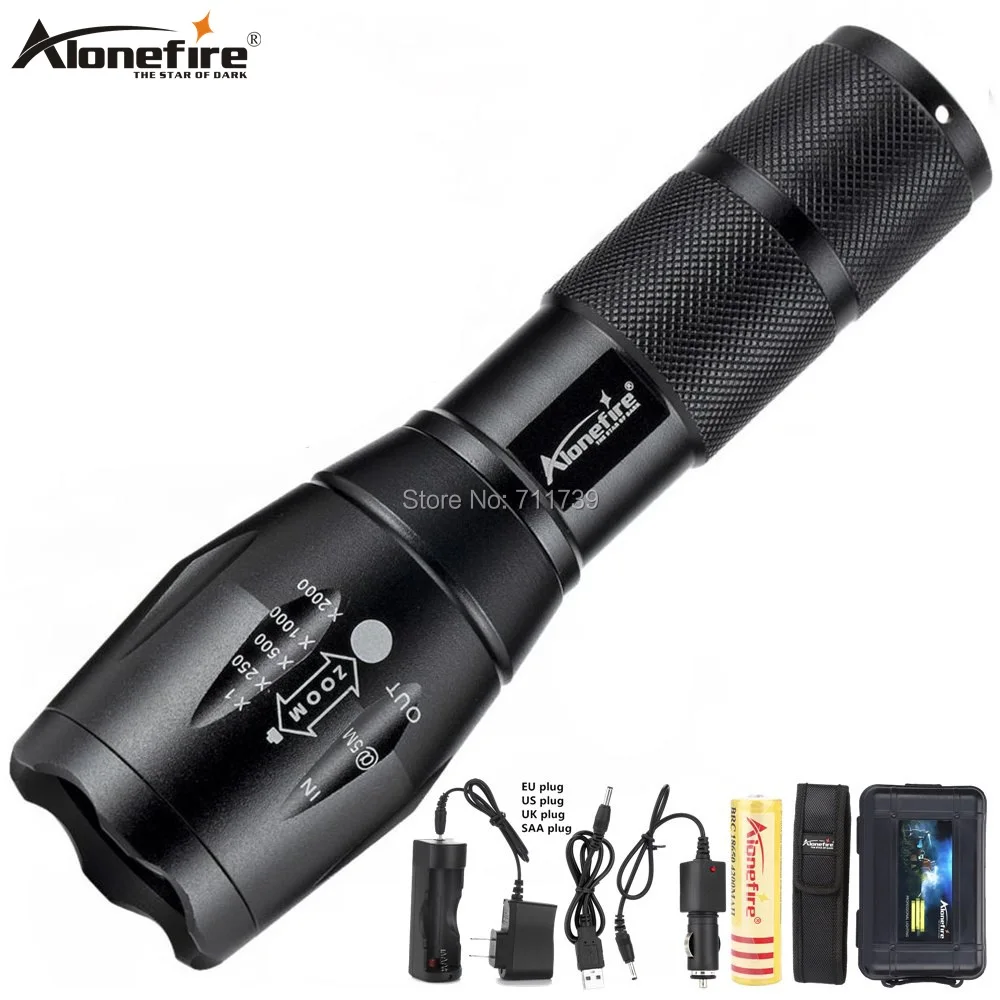 

Alonefire G700 X800 CREE XML T6 L2 U3 светодиодный высокомощный зум тактический светодиодный фонарик AAA 18650 перезаряжаемый аккумулятор
