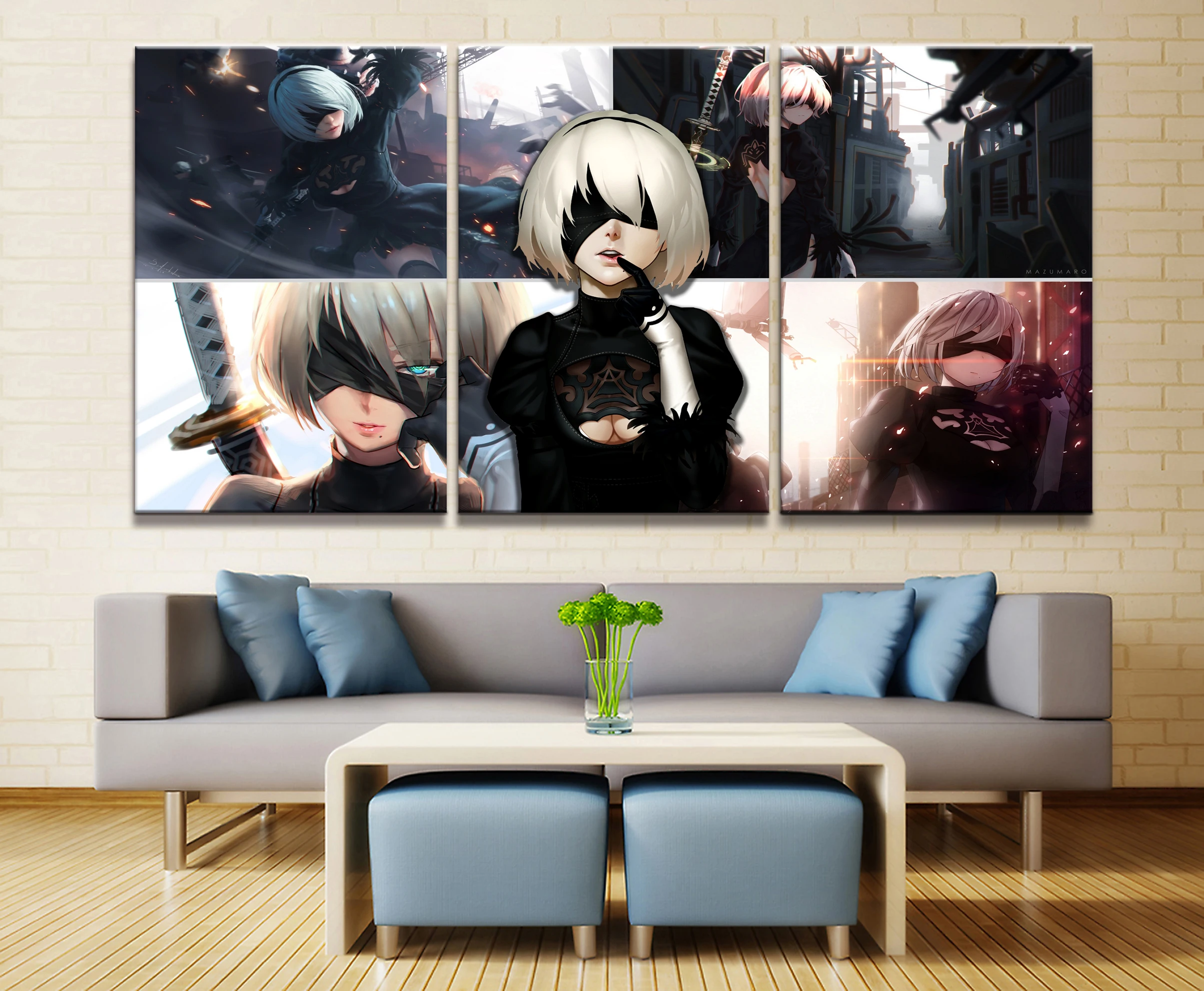 Настенная картина NieR:Automata 2B Game рисунок на холсте для гостиной домашний декор HD