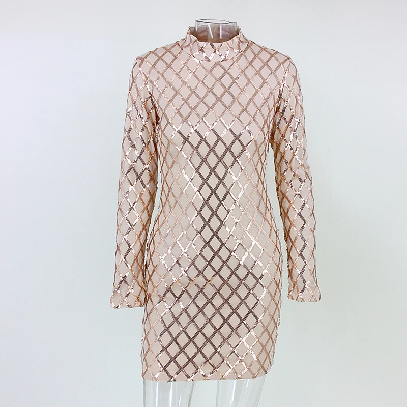 Женская Блестящая блестящая облегающая вечерняя одежда для вечеринки клуба мини