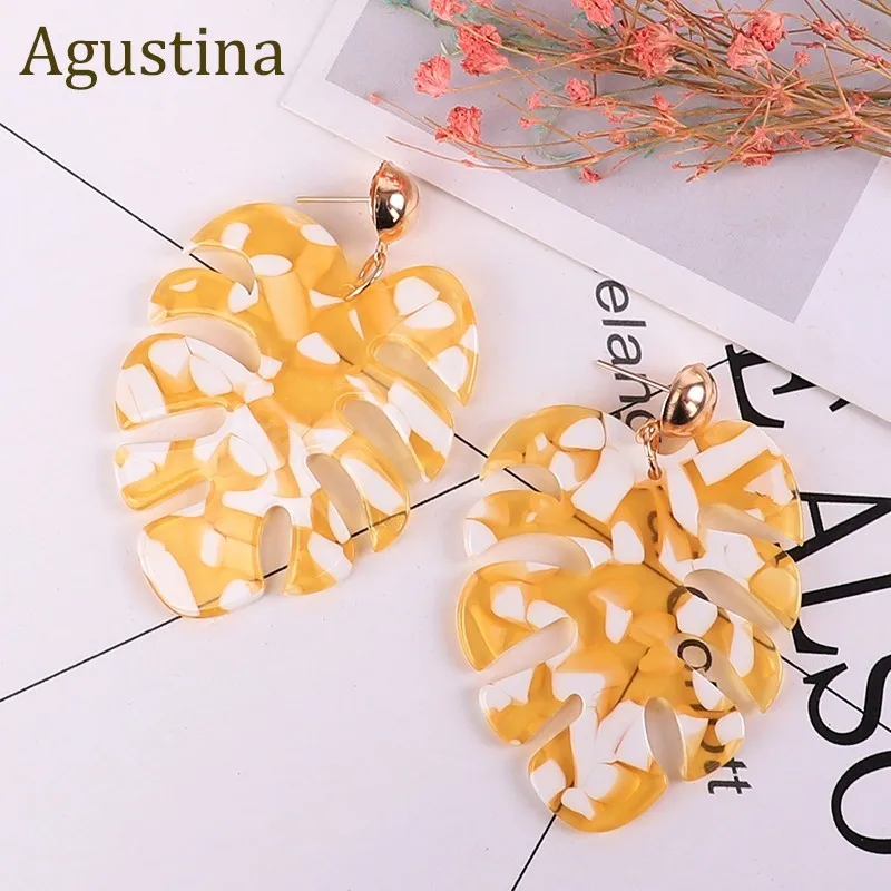 Серьги ручной работы из акрила и ацетата 2019 женские богемные роскошные длинные