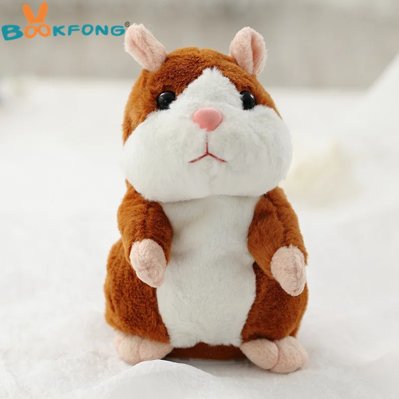 

15cm Lovely Talking Hamster Speak Talk Sound Record Repeat Stuffed Plush Animal Kawaii Hamster Toys For Children Gifts