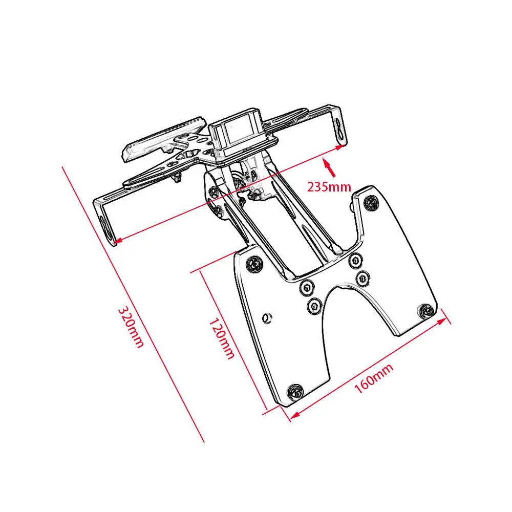 Motorcycle Parts Frame Rear Adjustable License Plate Mount Holder Bracket For 2006 2007 SUZUKI GSXR 600 750 GSXR600 GSXR750 k6 | Автомобили