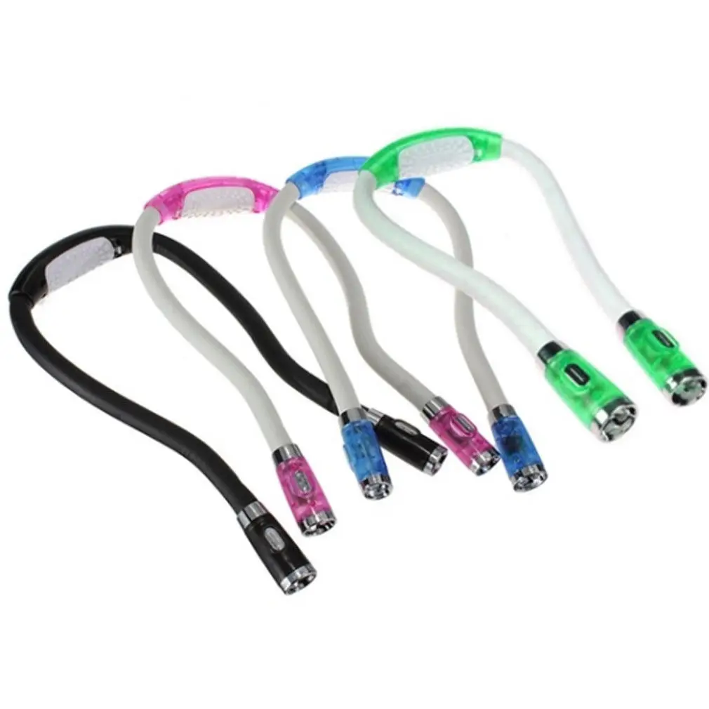 

Flexible Adjustable 4 LED Hug light Neck Book Night Lamp Torch for Study Reading Hanging Neck lamp