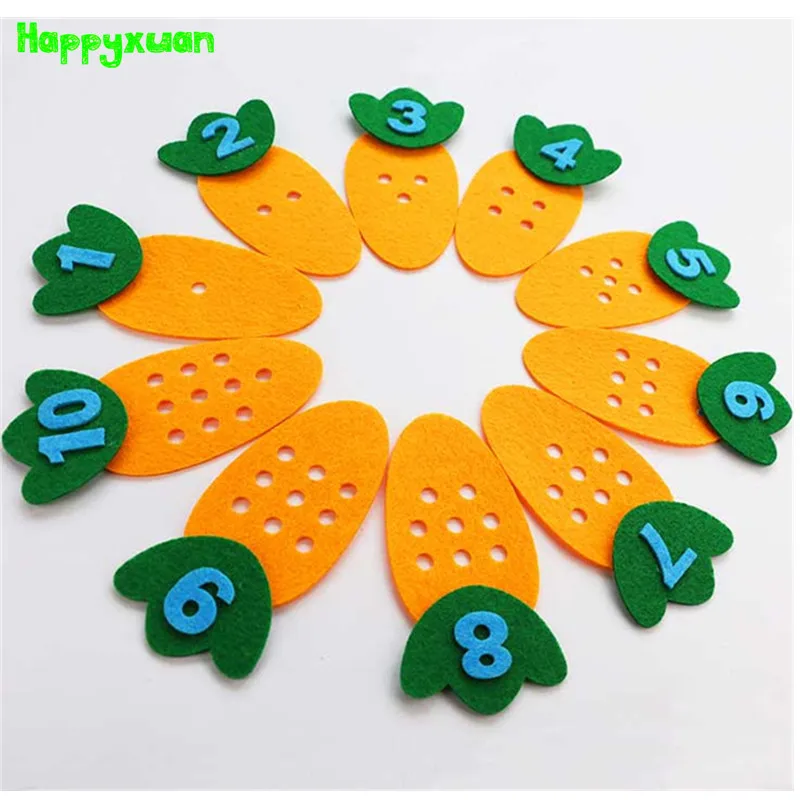 Happyxuan Fine Motor Skills Toys дошкольного войлока количество совпадающая игра Математика