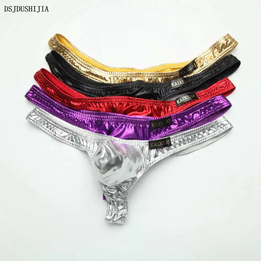 

5 шт./упак. Искусственная кожа нижнее белье Трусы-стринги сексуальные мужские дуга Чехол Ракушки Wet-look трусы, оптовая продажа, детское нижнее ...