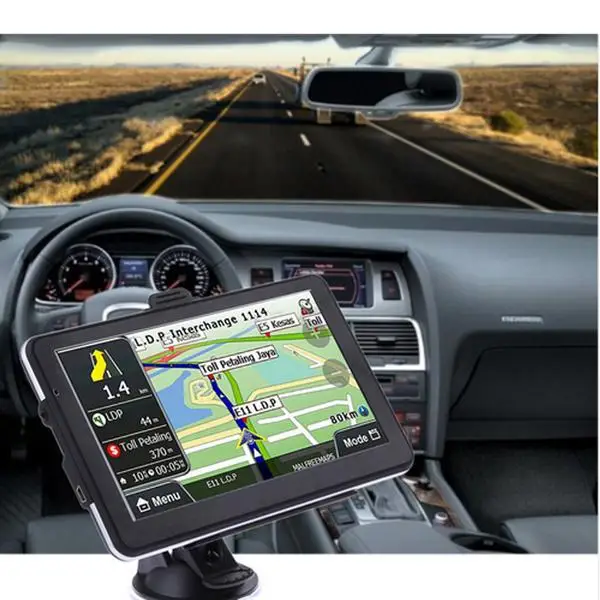 7 дюймовый емкостный сенсорный экран GPS навигатор 4 Гб ОЗУ + 128 М 800*480 HD Портативный