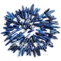 high quality 12 18mm natural lapis lazuli stick shape gems loose beads strand 15 diy jewelry making w53