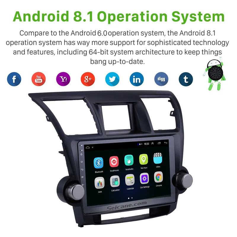 Автомобильный мультимедийный плеер Seicane 2Din 10 1 дюйма Android 9 радио GPS сенсорный