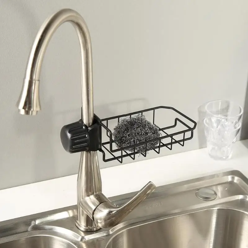 

Stainless Steel Sink Hanging Storage Rack Holder Faucet Clip Kitchen Shelf