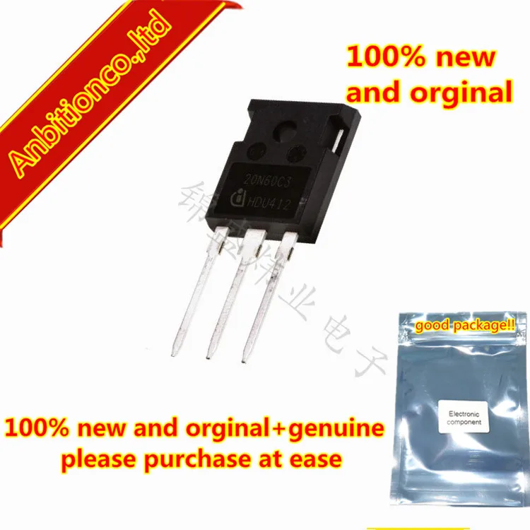 5 шт. 100% новый и оригинальный SPW20N60C3 20N60C3 TO247 650V20A холодный MOS транзистор питания в