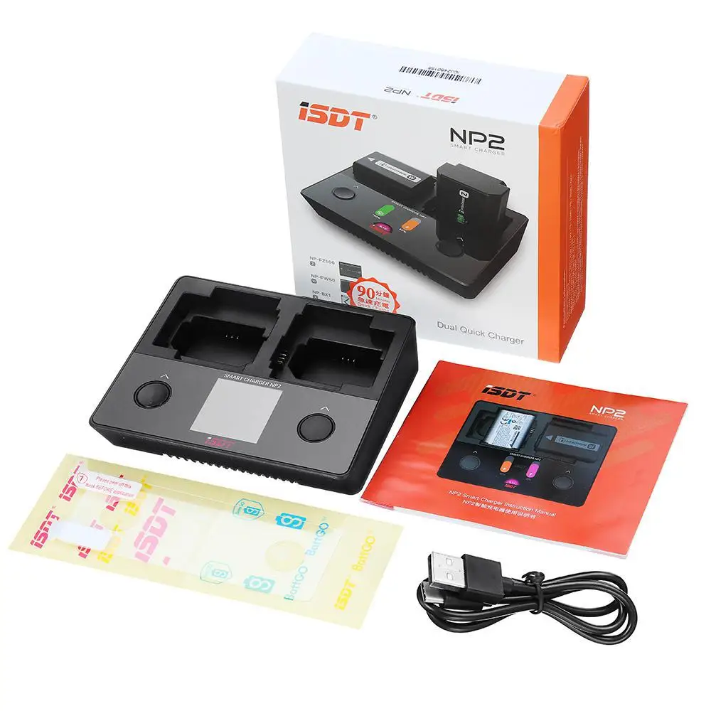 LeadingStar ISDT NP2 18 Вт DC двухканальный IPS ЖК дисплей Камера Зарядное устройство для Sony NP