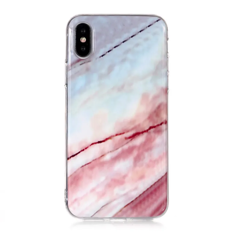 Kexin For iphone 7 8 case Glossy Thin Marble Geometric Design Case Apple X Xs max XR 6s 6 Plus Soft Phone Cases |