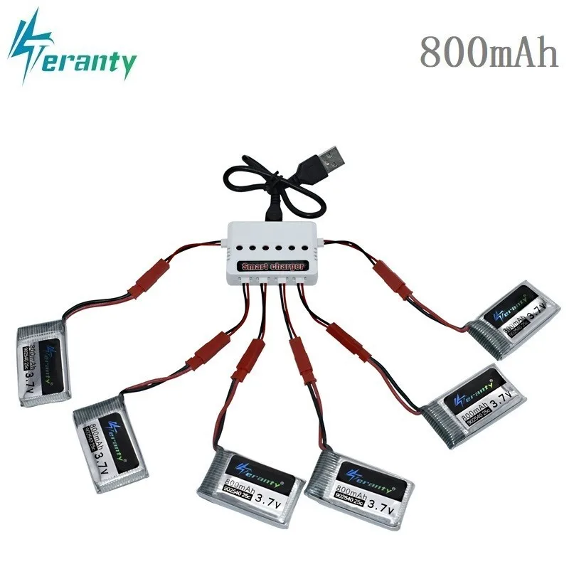 Аккумулятор Lipo 3 7 в 800 мАч 25c с зарядным устройством USB для X5C X300 X400 X500 X800 HJ819 H805W X25